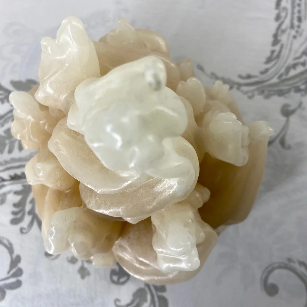 Vintage M.A.C.(Mar Co) sculptured candle Flame Shaped California Artisan‎